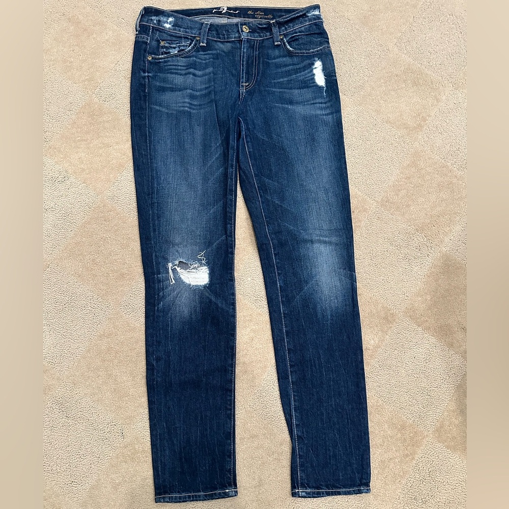 7 For All Mankind Women's Distressed Jeans. Size 28